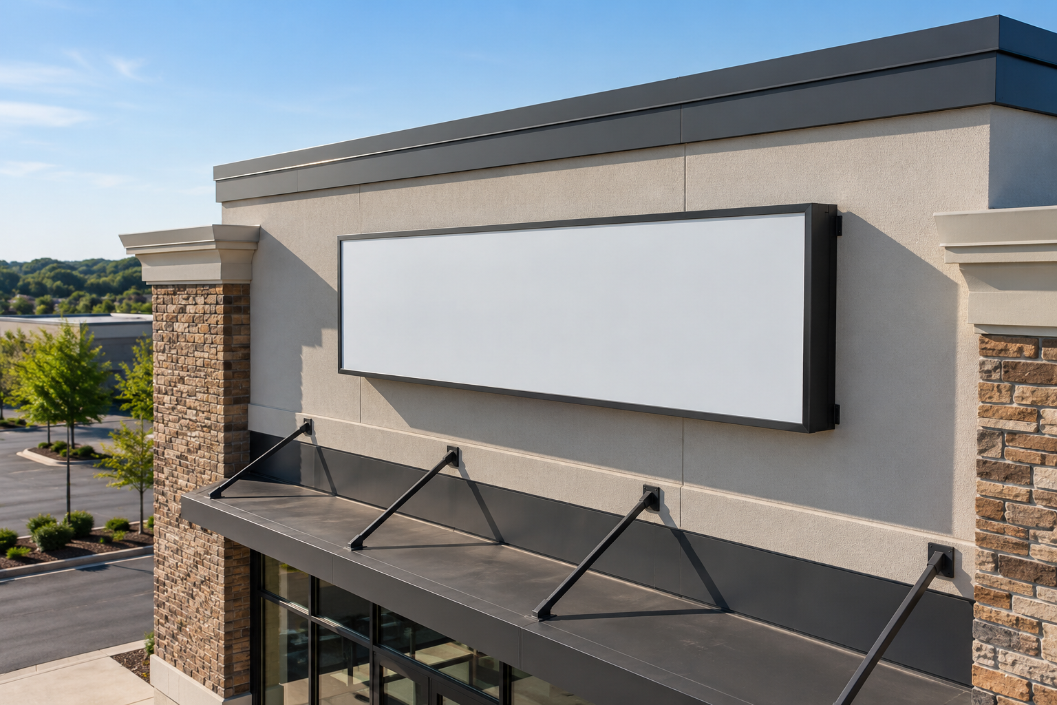 Illustrative aerial view for exterior sign photography