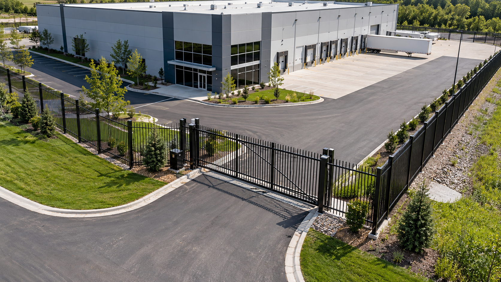 Illustrative aerial view for fence & gate photography