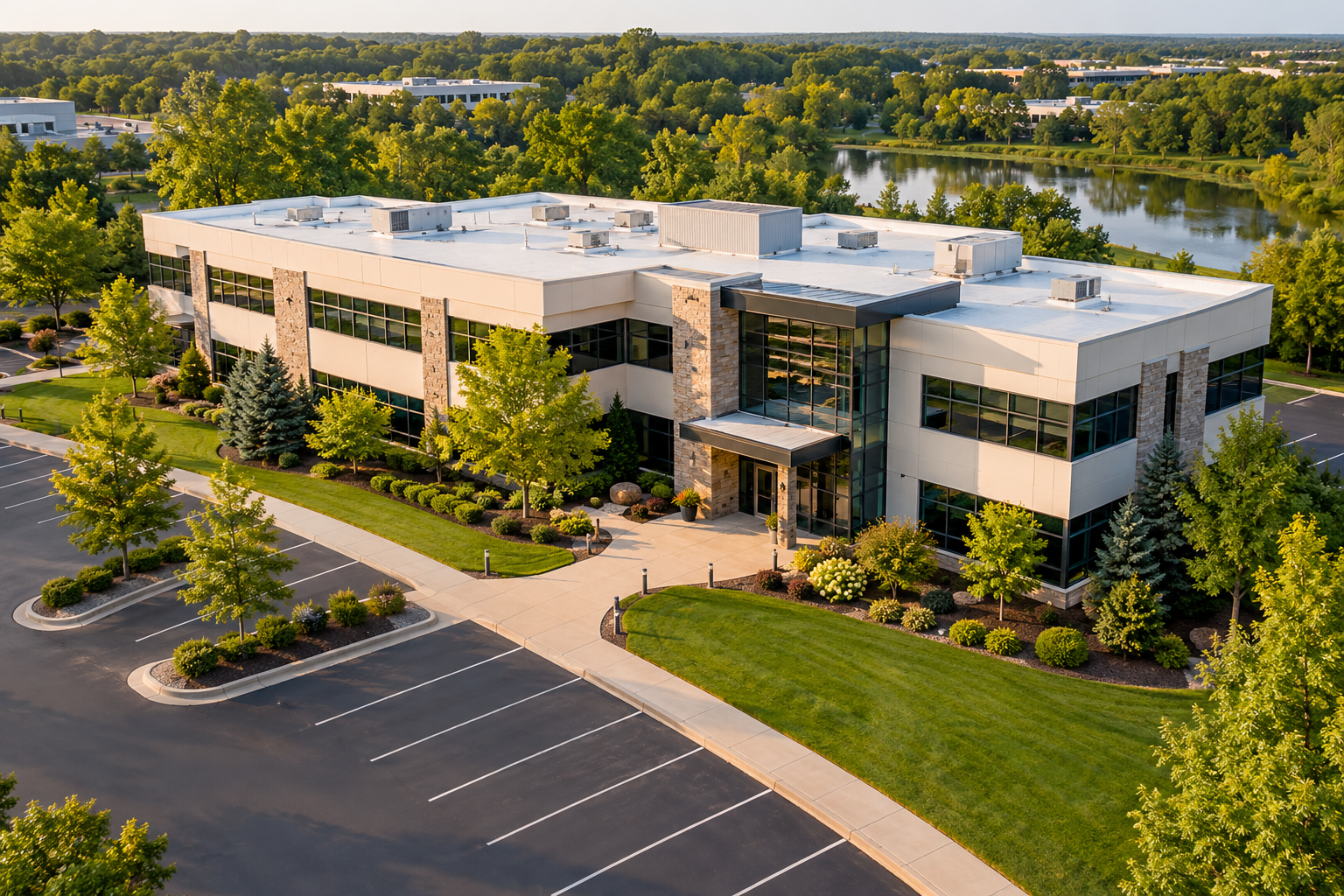Illustrative aerial view for property listing aerial photography