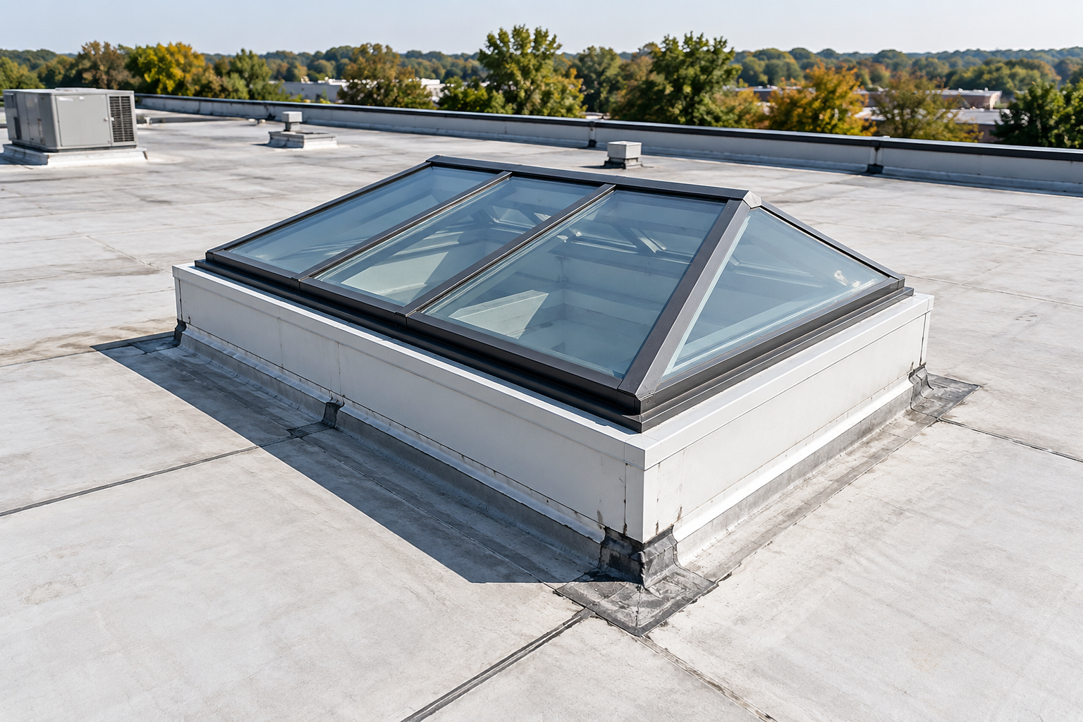 Illustrative aerial view for skylight photography